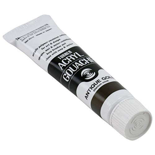 Turner Colour Works Acryl Gouache Artist Acrylic Paint - Single 20 ml Tube - Antique Gold - color: Antique Gold, size: 0.7 Fl Oz (Pack of 1)