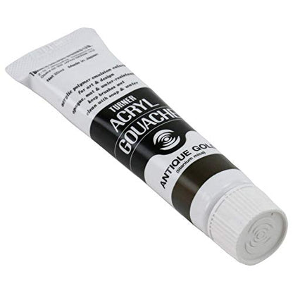 Turner Colour Works Acryl Gouache Artist Acrylic Paint - Single 20 ml Tube - Antique Gold - color: Antique Gold, size: 0.7 Fl Oz (Pack of 1)