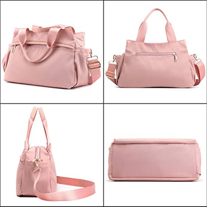 Women Tote Bag Multi-pocket Handbag for Work Daily Use | Water Repellent Shoulder Bag with Adjustable Strap