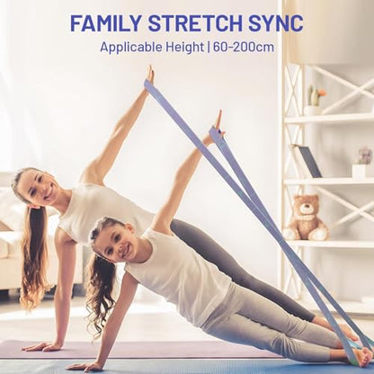 Slim Panda Stretch Strap, Multi-Loop for Physical Therapy,Elastic Yoga Stretching Strap for Dance,Yoga, Pilates & Gymnastics Exercise, Ballet Stretching Band for Flexibility, Leg Stretching - color: Purple
