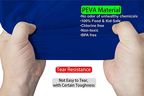 Royal Blue Plastic Tablecloths 2 Pack Disposable Table Covers 84 Inches Circle Shower Party Tablecovers PEVA Vinyl Dark Table Cloths for Parties Birthdays Weddings Banquet's 6 ft Round Table Use - color: A04 Royal Blue