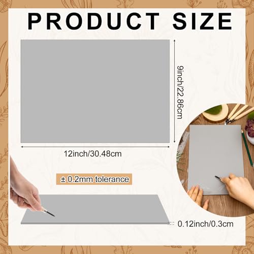 Yeaqee 4 Pcs 9 x 12 Inch Linoleum Block Rubber Carving Block Soft Linocut Blocks Large Linoleum Sheet Unmounted Lino Plates for Engraving Art Project Printmaking Artist Studio Supplies (Gray) - color: Gray, size: 9 x 12 Inch