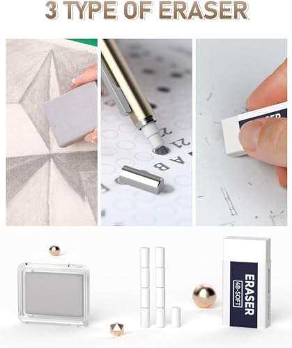 Nicpro 35PCS Gold Art Mechanical Pencils Set, 3 PCS Metal Drafting Pencil | 0.5 mm & 0.7 mm & 0.9 mm & 3 PCS 2mm Lead Holder (6B 4B 2B HB 2H 4H Colors) For Sketching Drawing With 20 Tube Lead Refills - color: Gold, style: 0.5 0.7 0.9 2.0