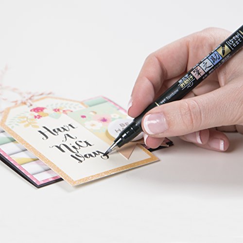 Tombow 82039 Fudenosuke Brush Pen, Soft Tip 5-Pack, Black - style: Soft Tip