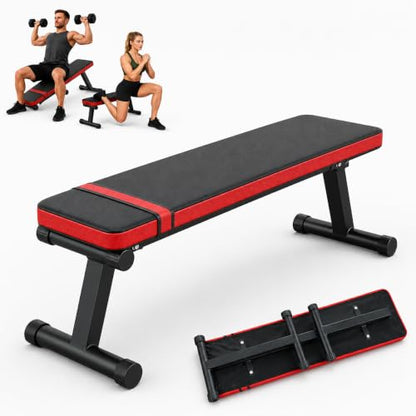 Folding Weight Bench Flat Workout Bench for Home Fitness - size: P-2