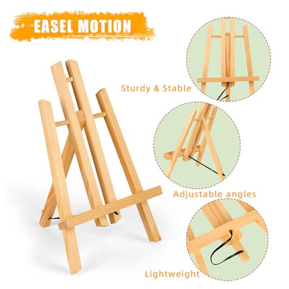 20 Pack 11.8" Wooden Easel, Easel Stand for Painting | Tabletop Easel for Artist/Students/Beginners, Portable Canvas Photo Picture Sign Holder - style: 11.8‘’- 20 PK