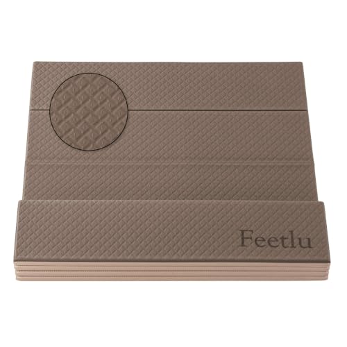 Foldable Yoga Exercise Mat, 6mm/8mm/10mm/12mm Thickness, 72 x 24 Inch - Lightweight, Anti-Slip, and Easy to Store for Yoga, Pilates, Home Workouts, and Floor Exercises - color: 커피., size: 24" x 72" x 1/4"