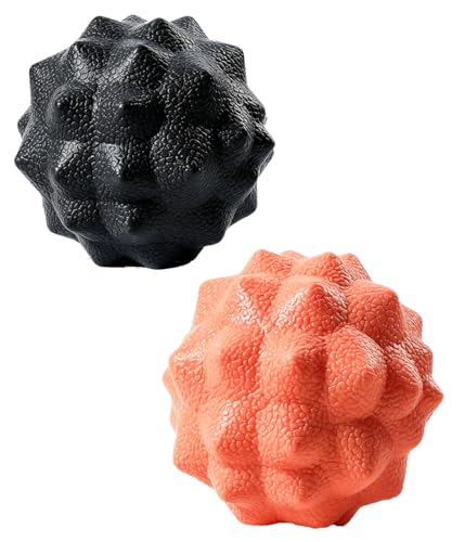Textured Foot Massage Ball Deep Tissue Myofascial Release Tool for Plantar Fasciitis Relief Portable Acupressure Massager for Tight Muscles Fascia Ball for Home Office Gym Travel BlackOrange - color: Large Blackorange