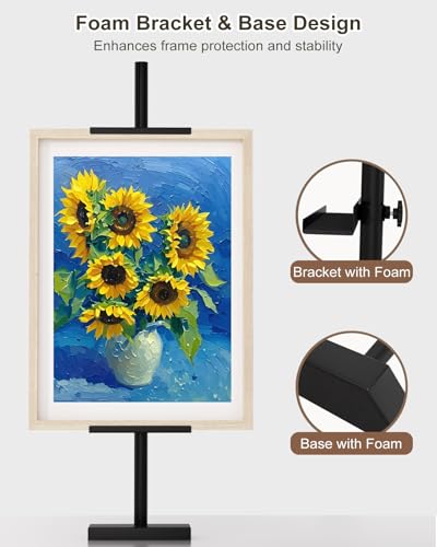 Adjustable Tabletop Easel Stand, 29" H Black 2 Pack | Picture Easels for Display, Picture Frame Holder, For Art, Photo - color: Black 2Pack
