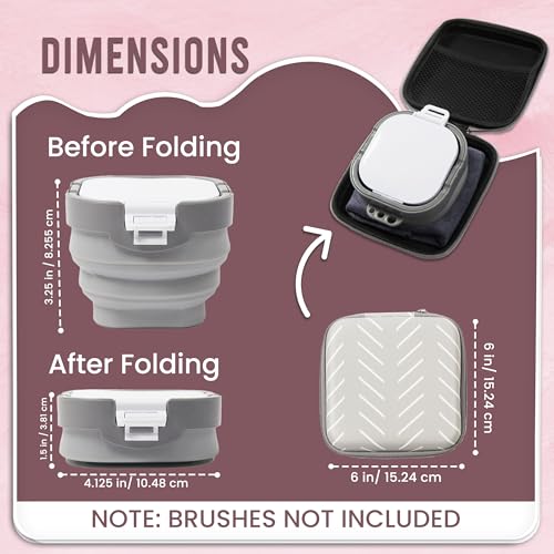 Airtight Watercolor Palette with Lid - Set of 5 Paint Brush Holder Cup with Paint Palette | Acrylic Paint Palette | Paint Brush Cleaner Cup | Painting Accessories | Painting Palette Gifts for Artists - color: Herringbone