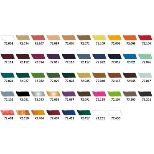 Vallejo - Inspiration Color Set | Game Color Range Paint Kit | Acrylic Paints for Fantasy Miniatures | User Guide and Brush Kit included | Non-Toxic Formulation | 48 Bottles x 18 ml (0.60 fl.oz.)