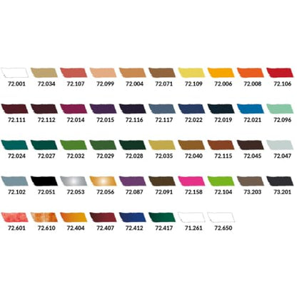 Vallejo - Inspiration Color Set | Game Color Range Paint Kit | Acrylic Paints for Fantasy Miniatures | User Guide and Brush Kit included | Non-Toxic Formulation | 48 Bottles x 18 ml (0.60 fl.oz.)