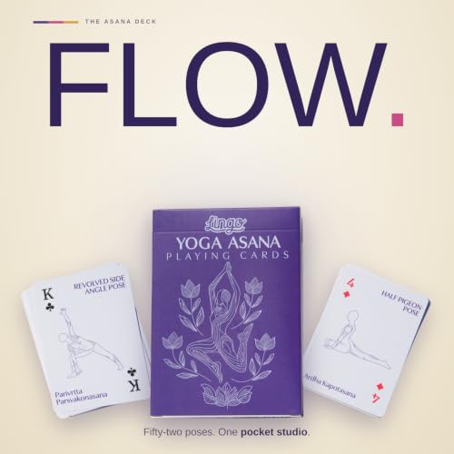 Lingo Yoga Playing Cards | Pose Card Deck with Instructions for All Levels & Beginners | Home Practice, Workout & Self-Care Gift | Portable Sequence Builder for Adults