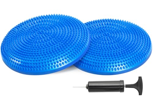 Primasole Balance Disc with Air Pump Wobble Cushion for Stability Workout 2 PCS