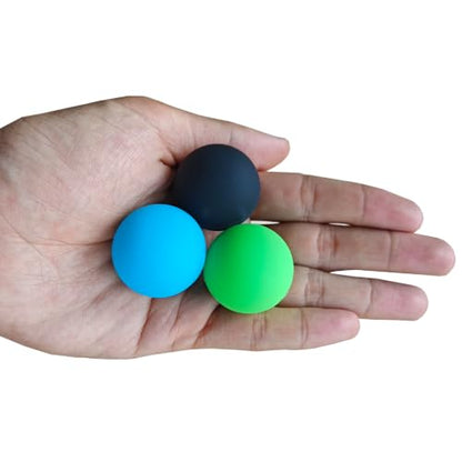 3 PCS Foot Hand Deep Tissue Massage Ball - color: 1.2" Bluegreenblack