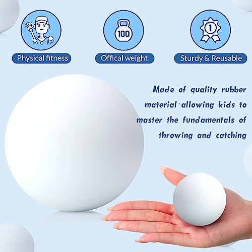 Sosation 50 Pcs Lacrosse Ball Bulk 2.5 Inch Soft Rubber Lacrosse Ball | Stress Relief Massage Balls Myofascial Release Tools Muscle Knot Remover - color: White