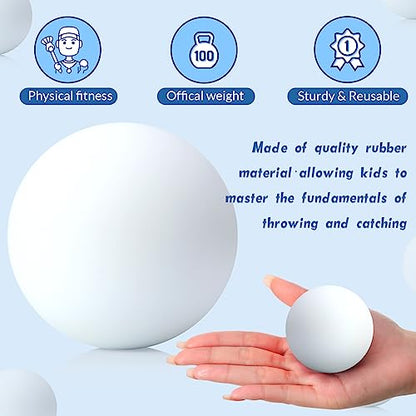 Sosation 50 Pcs Lacrosse Ball Bulk 2.5 Inch Soft Rubber Lacrosse Ball | Stress Relief Massage Balls Myofascial Release Tools Muscle Knot Remover - color: White