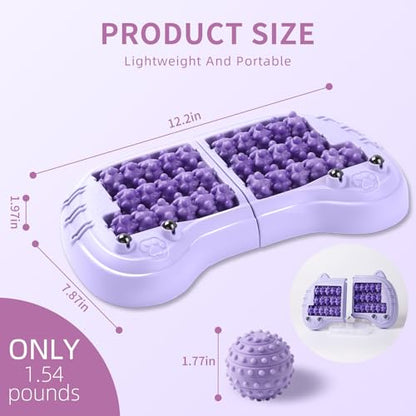 Foot Massager for Plantar Fasciitis Relief, Foot Roller with Massage Ball,Neuropathy Pain Relief Foot Massage,Gift for Adult (Includes Reflexology Chart)