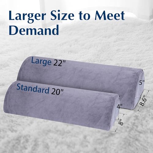 Knee Pillow for Back Sleeping, Grey - size: Large
