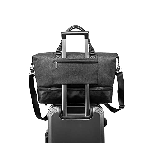 Kinmac Travel Duffel Bag,Sports Gym Yoga Duffel Bag Weekender Overnight Totes Bag (Black) - color: Black