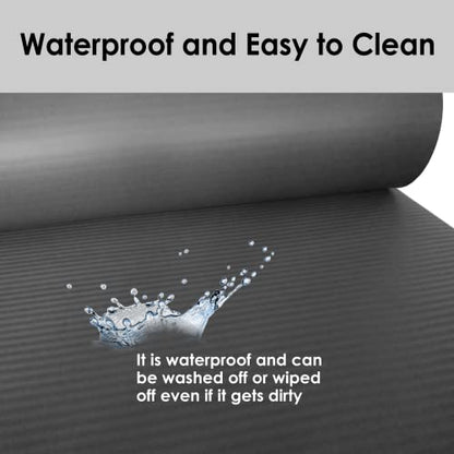 YAMAZEN 72"X24" Extra Thickness Yoga Workout Mat for Home Gym Exercise | All Purpose Mat with Strap | 10mm(2/5") / 15mm(3/5") Thickness - color: Gray