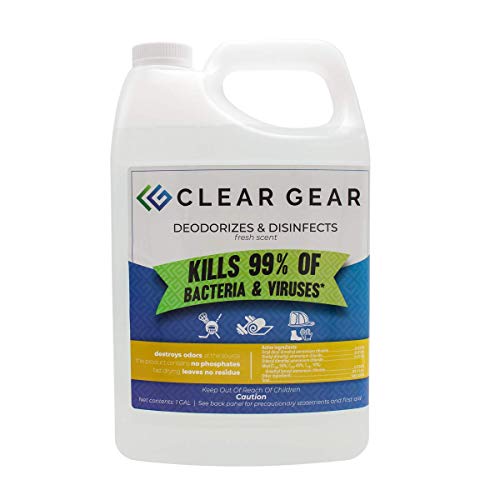 Clear Gear Disinfectant and Deodorizer for Sports Equipment 1 Gallon Bottle - size: 128 Fl Oz (Pack of 1)