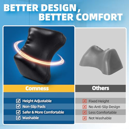 Comness 3-Level Occipital Release Tool for TMJ Relief & Pivotal Therapy - Neck Stretcher Pillow with Non-Slip Base, Height Adjustable Cervical Traction for Neck, Shoulder and Back