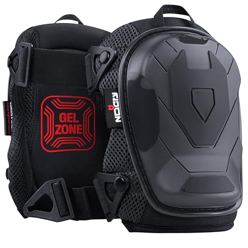 NoCry Professional Construction Knee Pads for Men and Women with Non-Slip Heavy Duty Cap and Ankle Support — Thick Foam and Gel Cushioning — Reinforced, Adjustable Straps and Military Grade Rivets - style: Improved