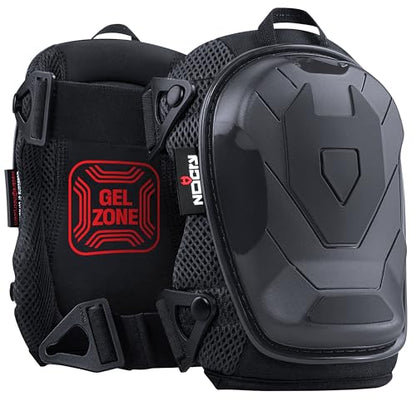 NoCry Professional Construction Knee Pads for Men and Women with Non-Slip Heavy Duty Cap and Ankle Support — Thick Foam and Gel Cushioning — Reinforced, Adjustable Straps and Military Grade Rivets - style: Improved
