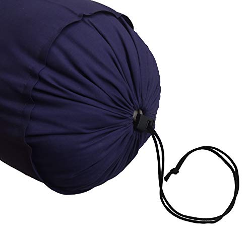 Saffron Navy Blue Bolster Pillowcase - Neck Roll Round Bolster Cover for Bed Sofa Chair Couch Lounge Cotton 6" Diameter x 38" Long (15 cm Diameter x 96 cm Long) Removable Cover - size: 38" x 6" (Pack of 1)