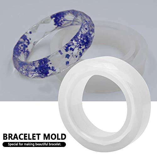 Bracelet Silicone Resin Molds, Clear Round Silicone Bangle Mold for Making DIY Crafts Supplies Polymer Clay Crafting