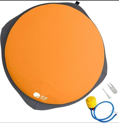 VIKI Inflatable Balance Board, Round, Orange, with Hand Pump, for Core Training and Stability