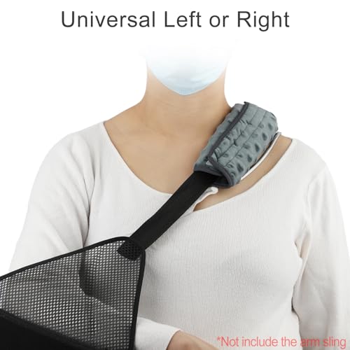 1Pc Arm Sling Padding for Neck Arm Sling Strap Cushion Neck Pad Cushions Shoulder Brace Carry Strap Pads Elbow Wrist Injury Support Strap Padded Women Men Minky Dot Dark Gray - color: Minky Dot Dark Gray-1pc