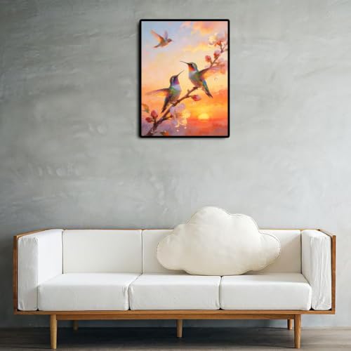 Muzagroo Art 5D Diamond Paintings Kits for Adults Round Full Drill Hummingbird Diamonds Art Kits for Beginners Diamond Art Paintings Gem Art Kits Diamond Dots Kits 30x40cm (Hummingbird) - color: Hummingbird