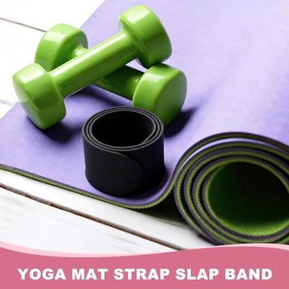 Yoga Mat Strap Slap Band, One Snap Yoga Mat Slap Band for Keep Mats Tightly Rolled Exercise Mat Sling Holder - color: Light Purple
