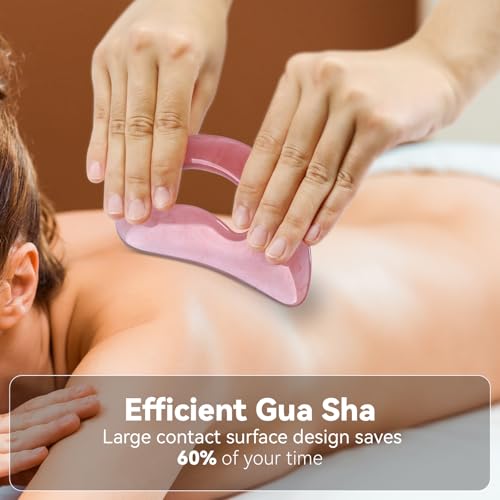 Guasha Tool for Body Body Gua Sha Massage Tool GuaSha Tool for Face(PINK)
