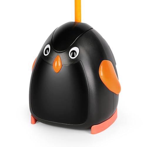 Penguin Battery Operated Pencil Sharpener, Cordless, Portable, Animal-Inspired Desktop Stationery for Office and Home Studio