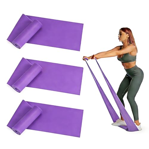 Resistance Bands Long Non-Latex Elastic Stretch Bands Work Out Band for Working Out Women or Men, Exercise Bands Set Yoga, Pilates, Gym, - color: Purple-10/15lb, size: 5ft/6.5ft