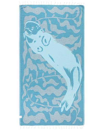 Sand Cloud Turkish Beach Towel - Sand Resistant & Quick Dry - Oversized | 100% Organic Cotton - Blanket for Picnic or Beach - As Seen on Shark Tank - Mr Otter - color: Mr Otter, size: Regular