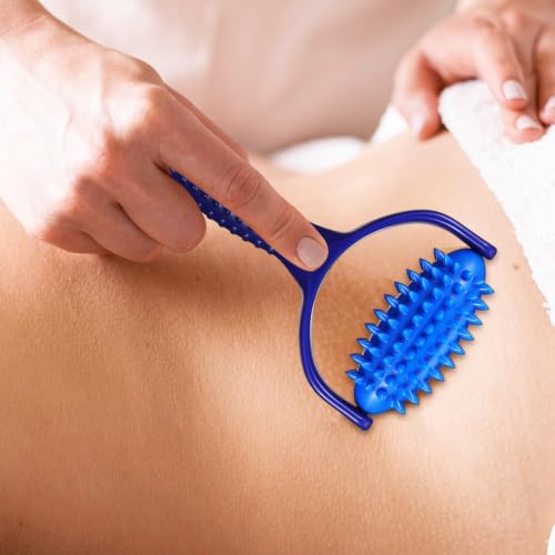 TEHAUX Handheld Back Massager Stick Lightweight Abs PVC Massage Roller for Neck Leg and Body Relief Suitable for Yoga Enthusiasts and Sedentary Individuals