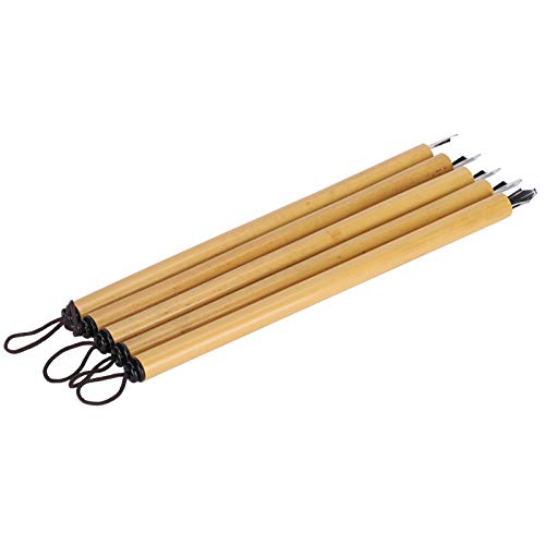 Yosoo Health Gear 5PCS Bamboo Pens, Comic & Arabic Calligraphy Dip Pens (Angled Nib Set) - size: Angled nib set