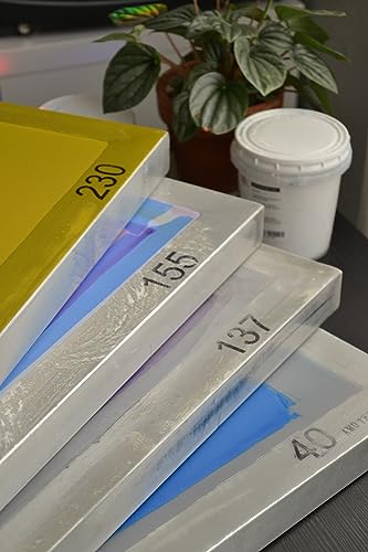 Aluminum Screen Printing Frame 20x24-230 Count White Mesh Silk Screen | Pre-Stretched Screen Printing Frame, Aluminum Screen Mesh, High Tension, Mesh Counts 40-230 Available, Made In USA - size: 230