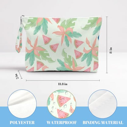 IAXIC Waterproof Tote Bag and Wet Bag Set, Summer Pattern Design for Beach Travel Gym Holiday Gifting - color: Light Green Watermelon