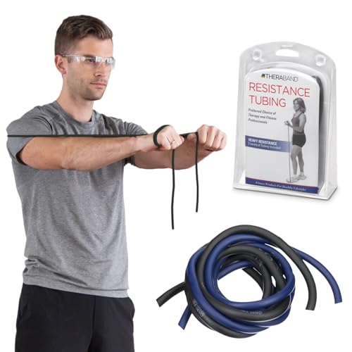 THERABAND Resistance Tubes, Band, Exercise, Set - color: Blue/Black - Advanced Set