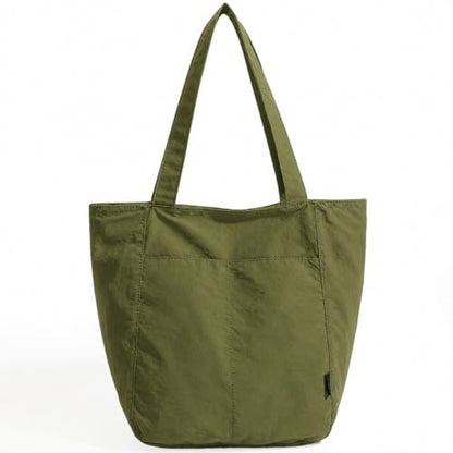 Barsine Tote Bag for Women Unisex Lightweight Nylon Totes Purses and Handbags Large Casual Shoulder Hobo for Travel Gym - color: Olive