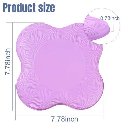 Yoga Knee Pads 2 Pack, Foam Kneeling Cushions - Non-Slip Pilates Knee Pad Cushion & Wrist Support - Portable Workout Knee Pads for Meditation, Kneeling, Balance, Floor, Pilates,Yoga - color: Light Purple