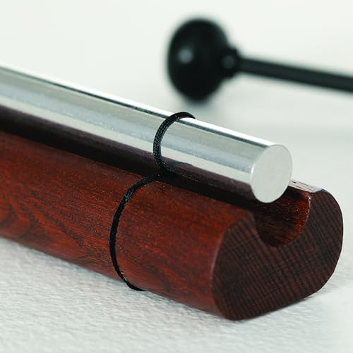 Woodstock Wind Chime Zenergy Solo Mini Hand Chime, Dark Teak (5") Musically Tuned for Meditation, Yoga and Mindfulness, Bell Percussion Instrument for Teachers and Classrooms