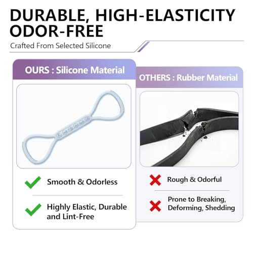 SHANPIN Figure 8 Resistance Band, Silicone Exercise Band with Non-Slip Grip, Full Body Toning for Yoga Pilates Physical Therapy Home Gym, for Women Men - color: Blue 25 LBS