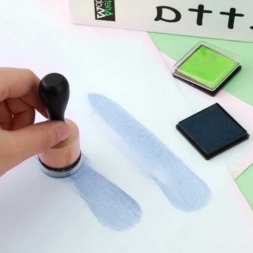 Guduling 13 Pcs Mini Ink Blending Tool,with 12 Pcs Brush for Ink Pad | Ink Blending Brushes,Flat Head Round Ink Blending Tool for Scrapbooking Painting Drawing Art Supplies Distressing