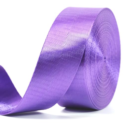 1 1/2" Purple Nylon Webbing 12yds for Bag Straps Crafts - color: Purple